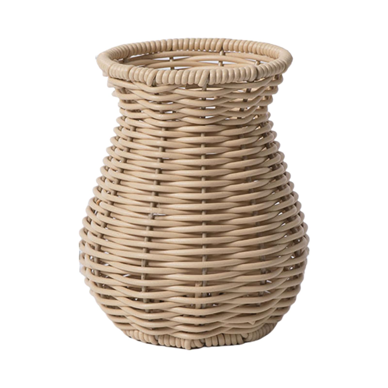 Decorative Rattan Vase Woven Decorative Table Vase for Dried Flower, Home and Durability and Waterproof Decors Wickers Flower