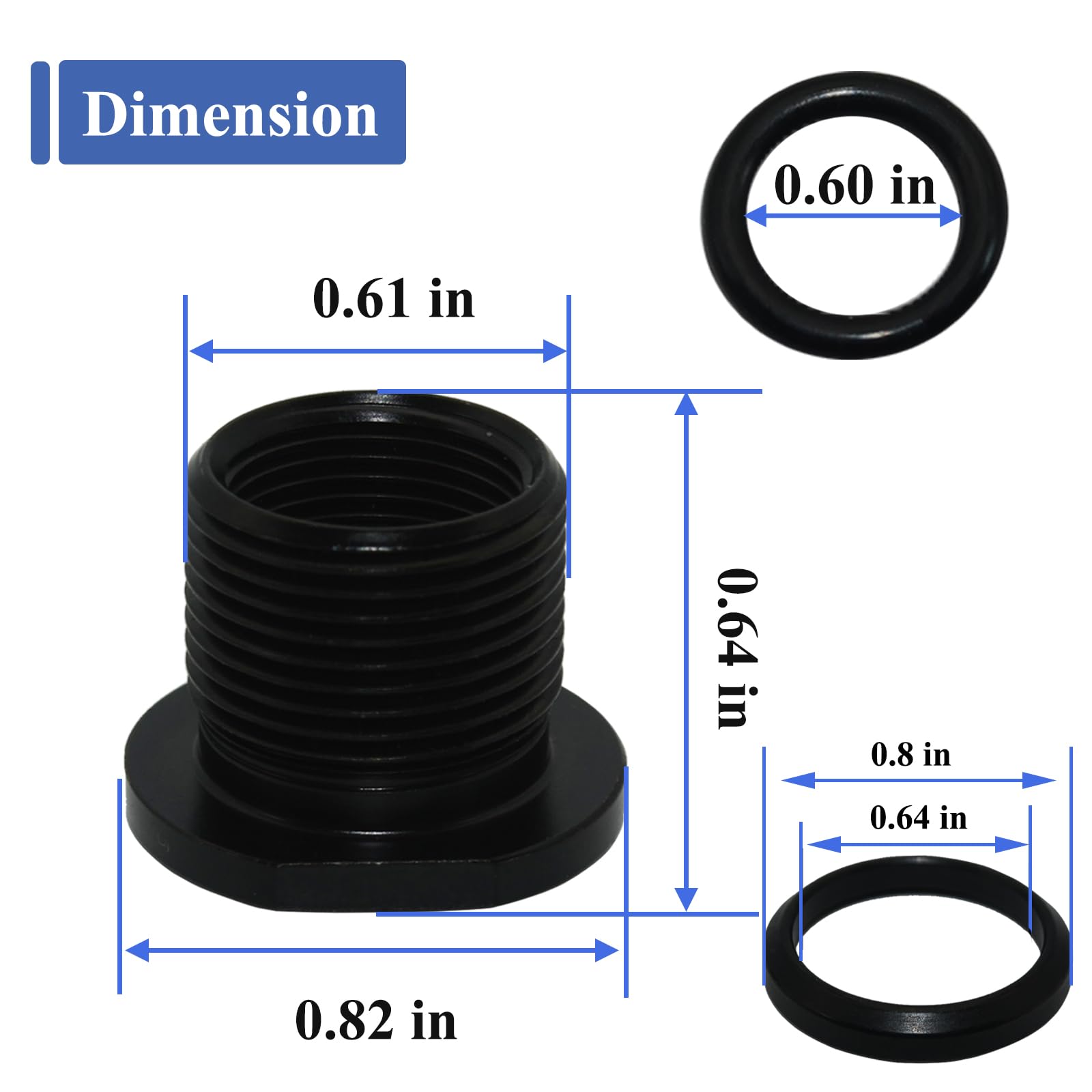 Thread Adapters - 2 Pcs 1/2 x 28 to 5/8 x 24 -2