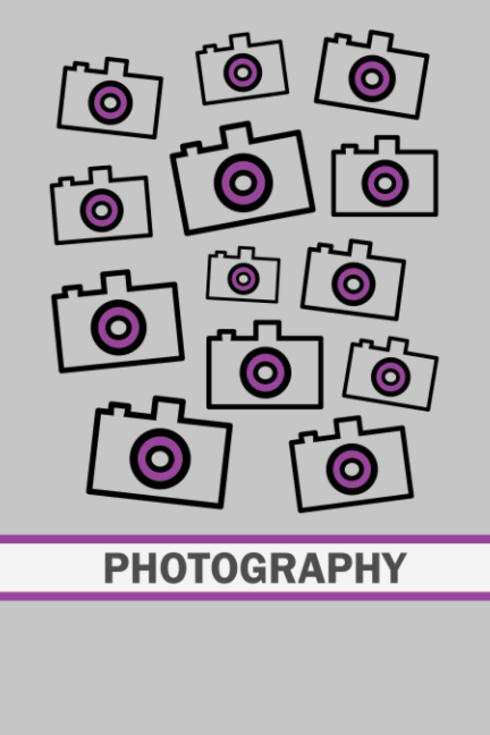 A5 Photography notebook with camera setting examples inside. Includes 80 lined pages.