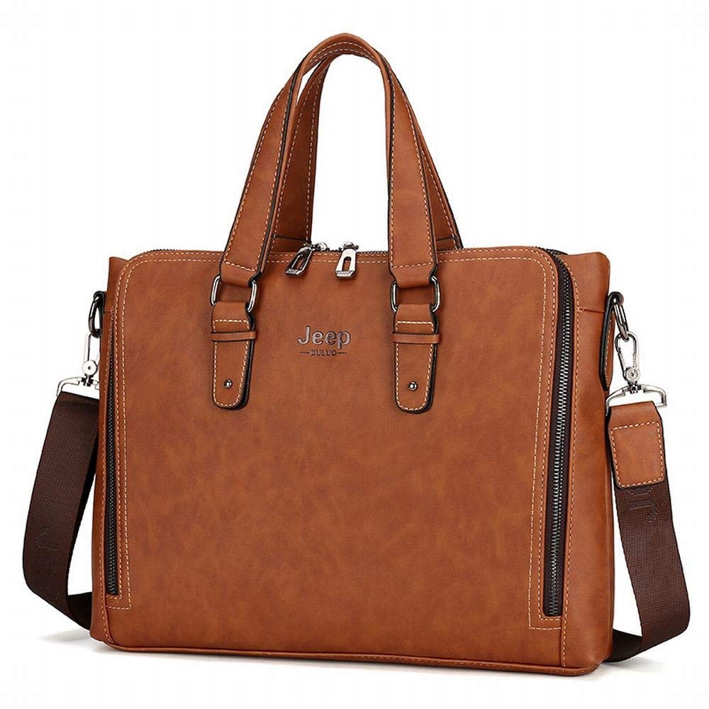 Fashion Men's Shoulder Men's bag Business Travel Handbag Messenger Men's bag Computer Official Document durable (Color : 2)