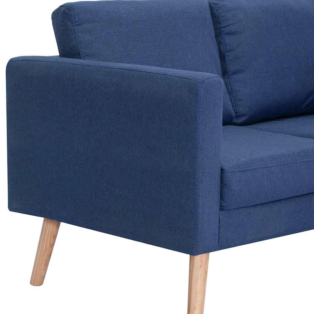 vidaXL Divano a 2 Posti Elegante Comodo Sofa Doppio per Casa per Ufficio Poltrona da Due Persone Arredo per Salotto Arredamento in Tessuto Blu