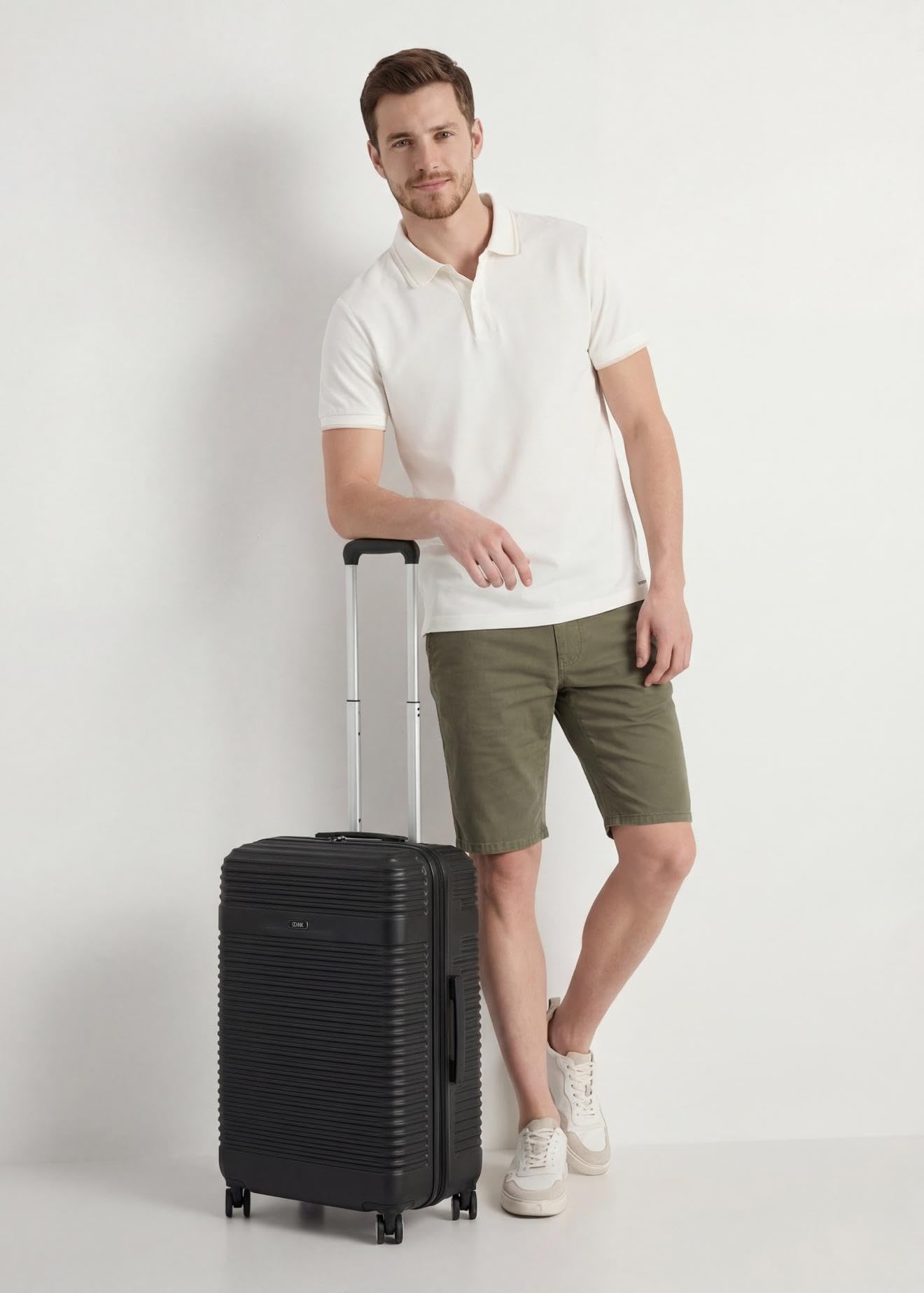 Ochnik Maleta | Maleta rígida | Material: ABS | 4 Ruedas, Negro, Medium, Maleta