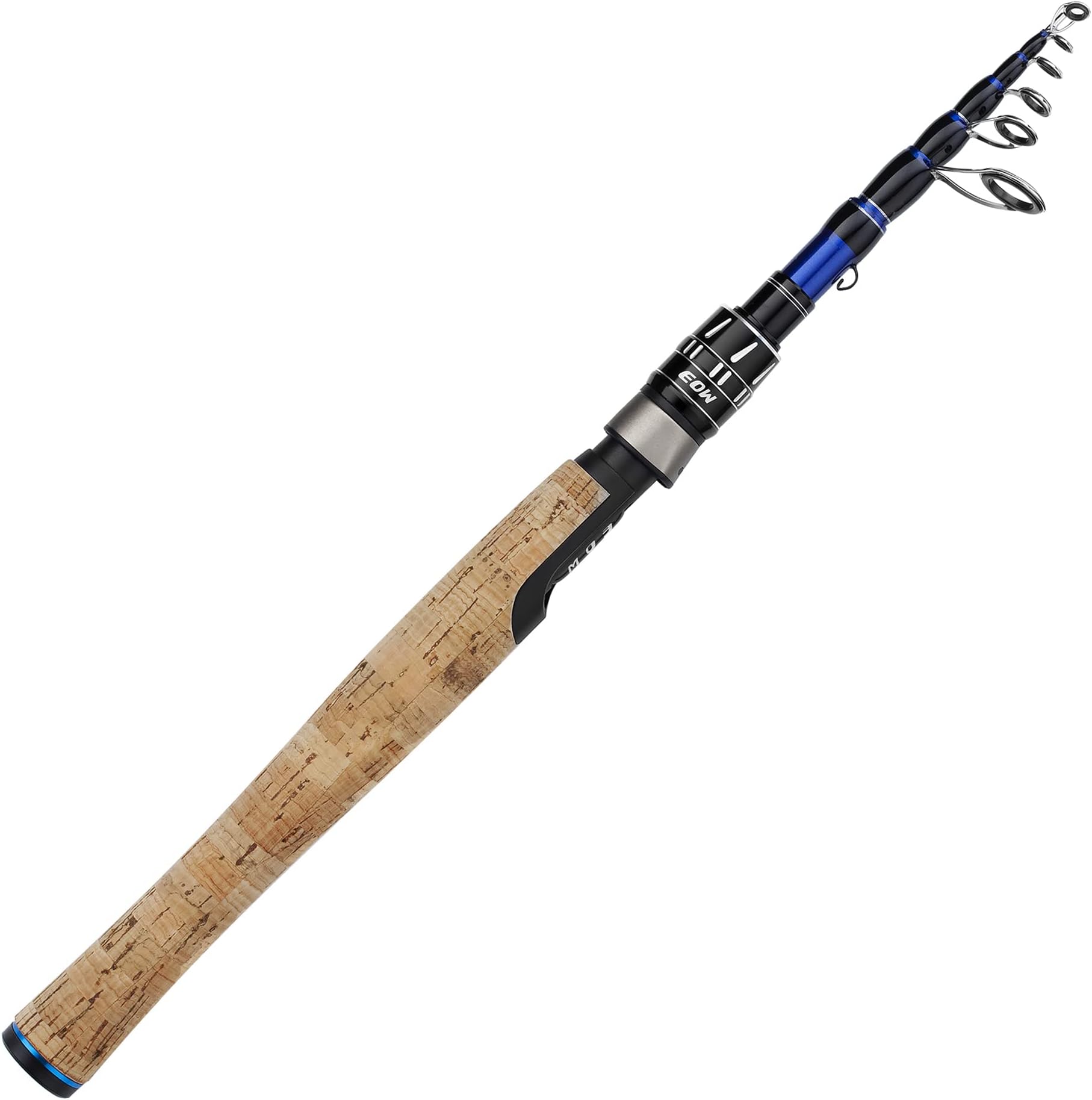 XPEDITE PRO Portable Telescopic Casting and Spinning Fishing Rods, 24T Carbon Blanks & Solid Carbon Tip, Cork Handle, Travel Rod, Short Collapsible Rods
