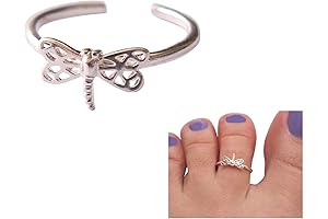 Sterling Silver Dragonfly Toe Ring/Knuckle Ring