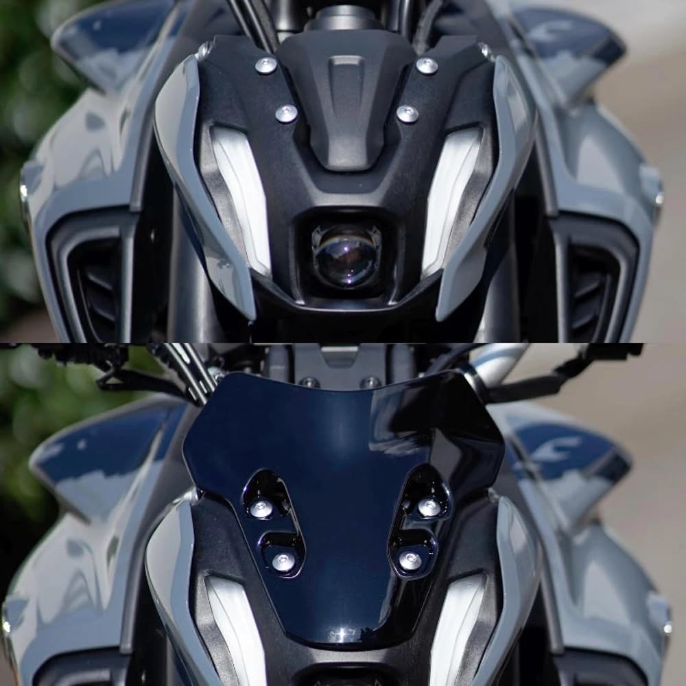 Windschutzscheibe Für Yamaha MT-07 2021-2024, Grau Rauch – Windabweiser Aus PC-Material