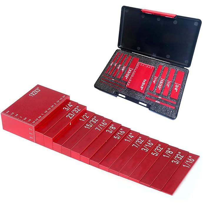 Buy Setup Blocks Height Gauge Set, 15pcs Precision Aluminum Setup Bars