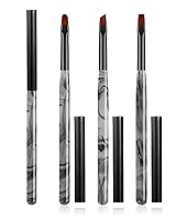 Vista 14 de 3 piezas de cepillo de limpieza de esmalte de uñas, cepillo de uñas resistente a la acetona redondo, plegable y en ángulo para removedor de esmalte