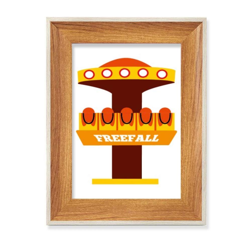 Tableau Art Parc d'Attractions Cadre Bois pour Salon et Bureau