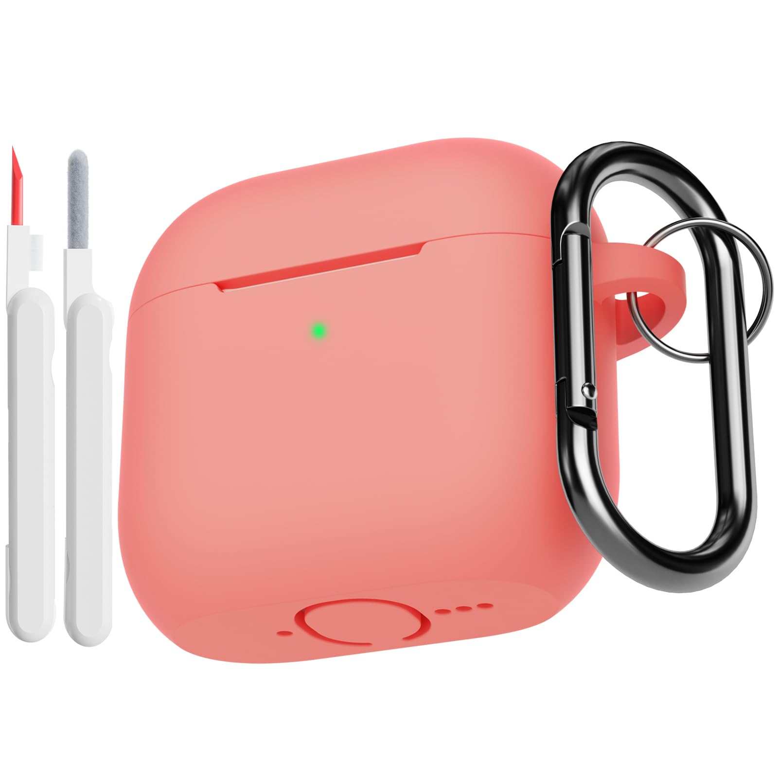 KOKOKA Funda de Silicona Compatible con AirPods Pro 3.ª Generación con Kit de Limpiador, Anti-rasguños, Anti-Polvo, Funda Case Silicona para AirPods Pro 3 con Mosquetón, LED Frontal Visible, Negro — view 17