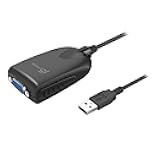 USB to VGA Display Cable 3.3ft/100cm, USB Type-A to VGA Adapter Converter Compatible with Windows - Black (JUA190)