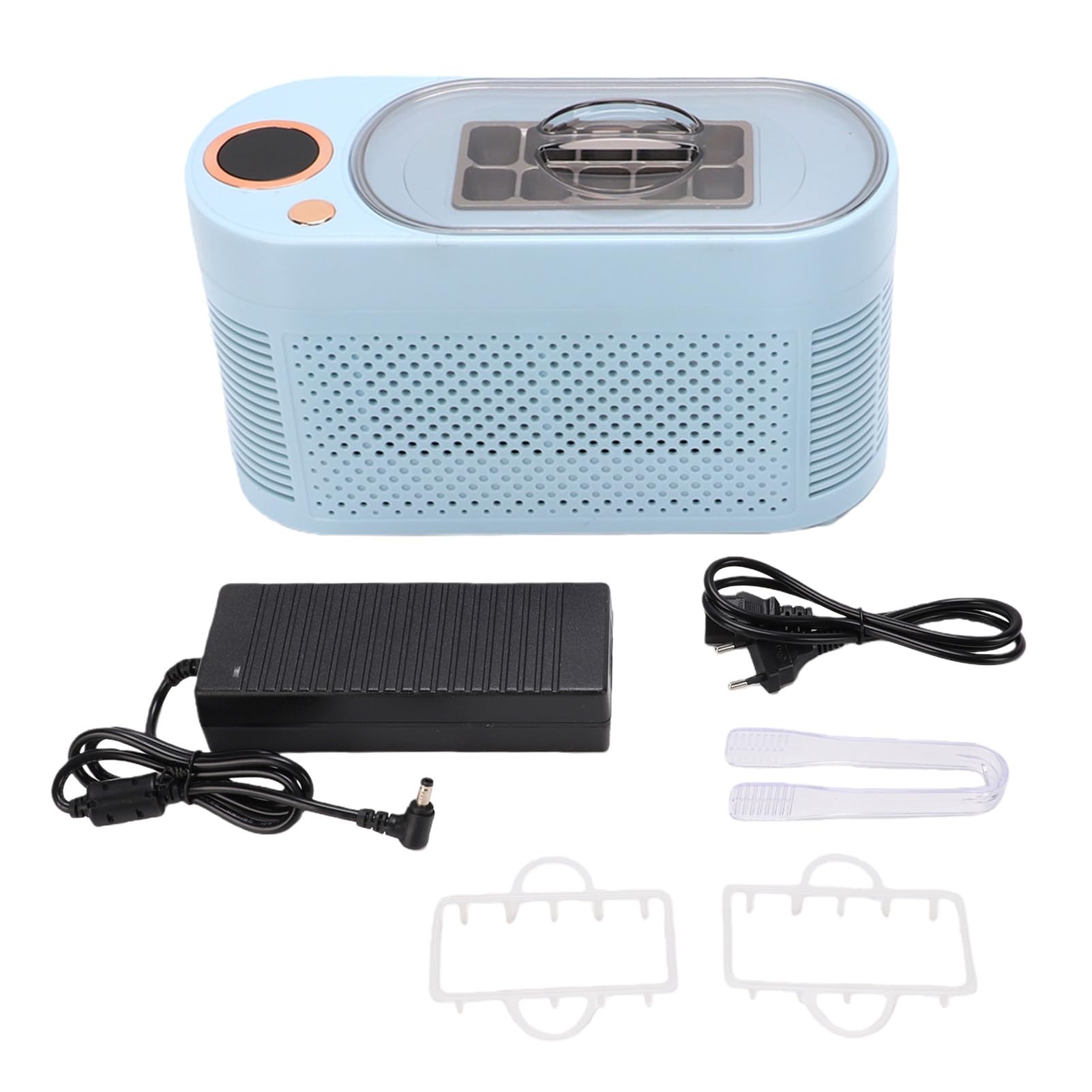 Mini Máquina para Hacer Hielo en Encimera, 10 Cubitos de Hielo en 15 Minutos, Máquina de Portátil Automática de 120 W para el Hogar, Cocina, Oficina, Bar, Fiesta, Viaje en (Enchufe de la UE)