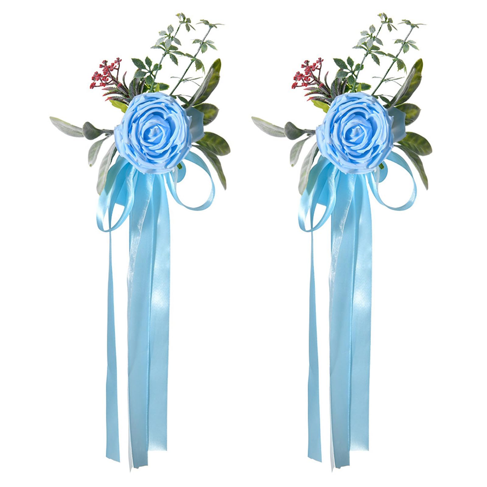 Kaeltsyn Romance Floral Arrangement for Chair Back Decoration Artificial Flower for Anniversary Christmas and Festival Occasion Dinner Chair Back Decoration Arrangement