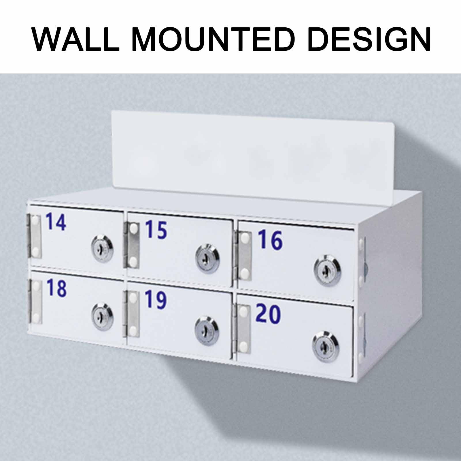 Caja de almacenamiento personalizada para teléfono de acrílico para montar en la pared con les 6 ranuras ideal para uso en el aula elee y seguro.
