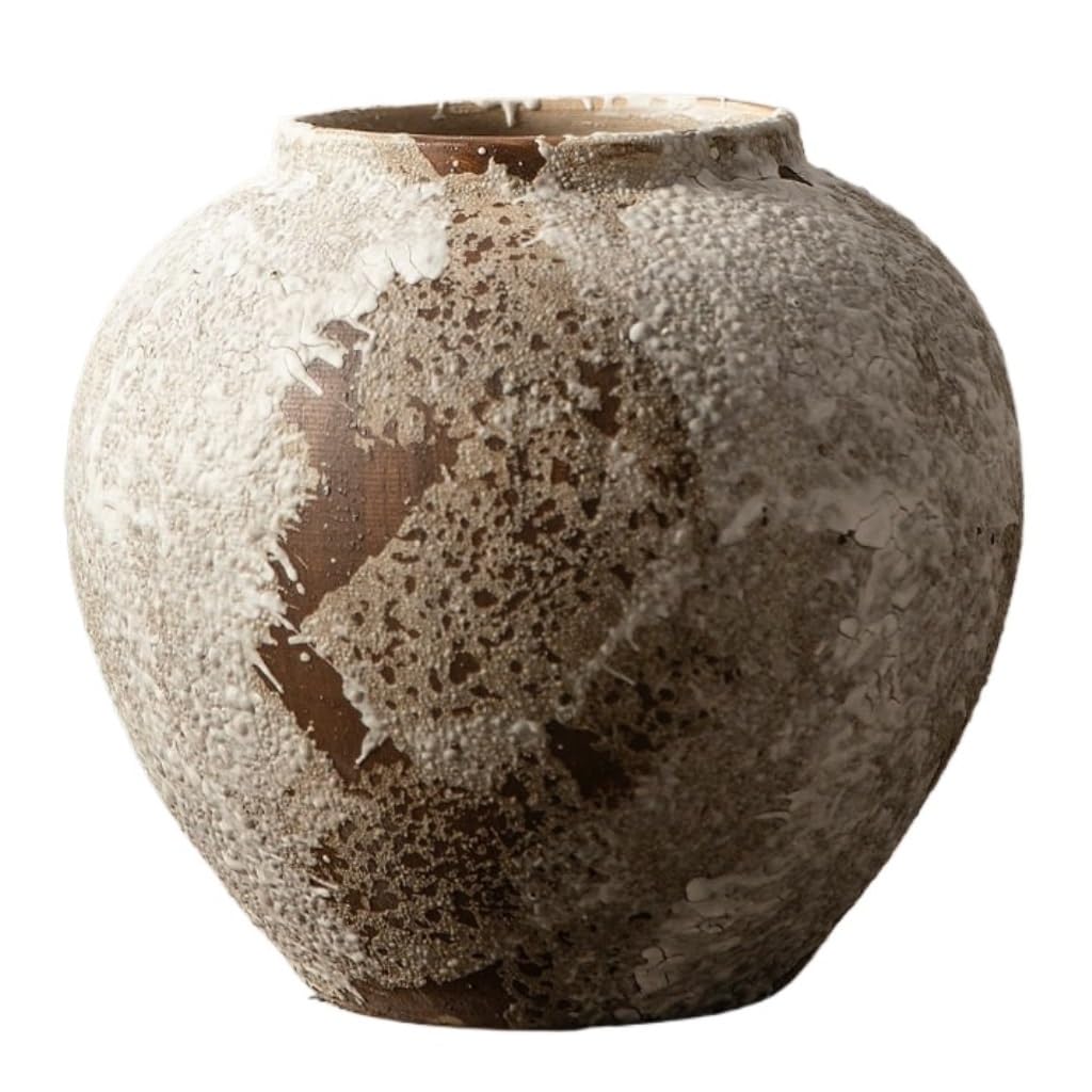 Jarrón de cerámica Moteado Retro, Nuevo jarrón de cerámica Chino, decoración de arreglos Florales, jarrón de cerámica hidropónica, jarrón para el hogar, Gris-A