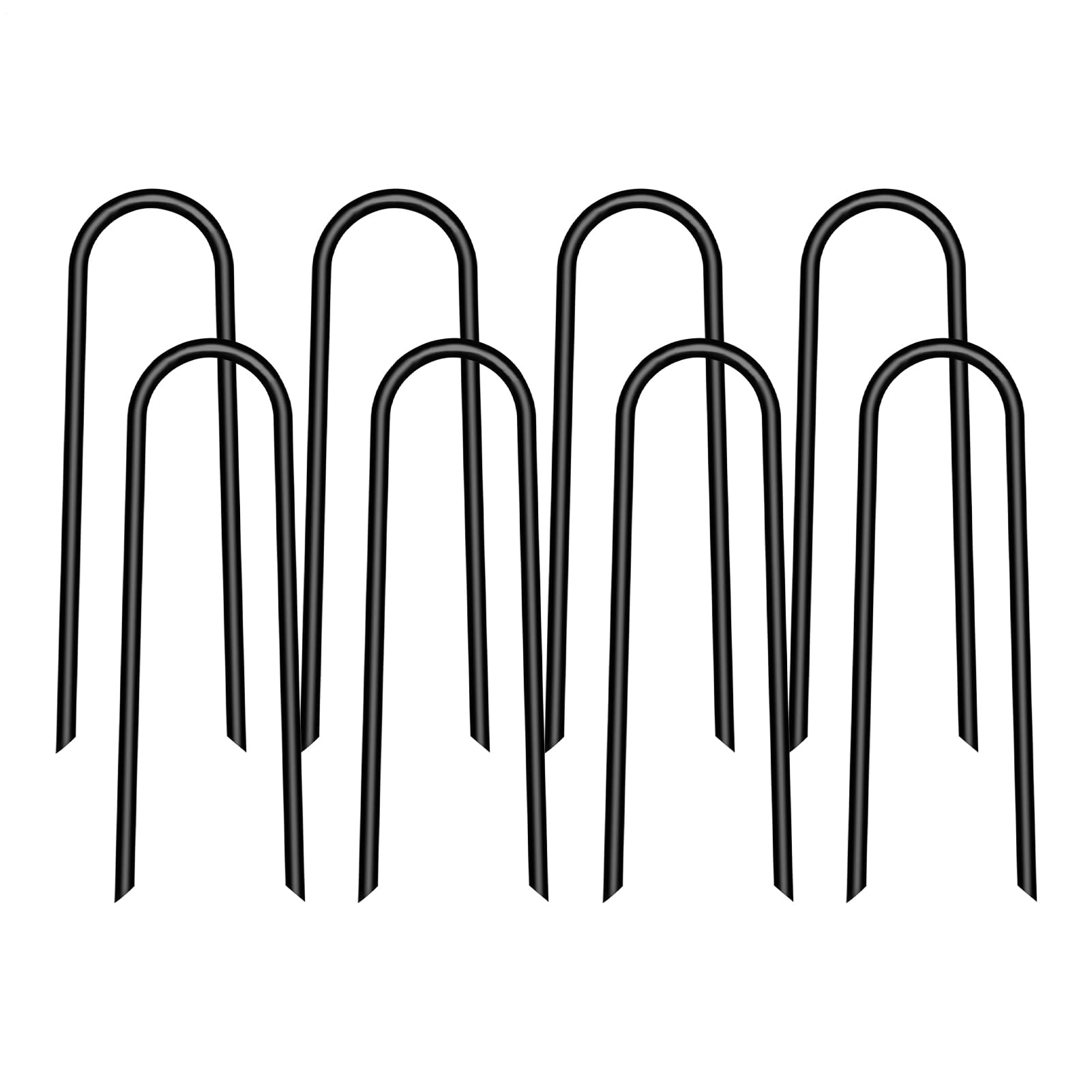 Piquets de fixation en U pour trampoline et jardin - Lot de 8 sardines en métal