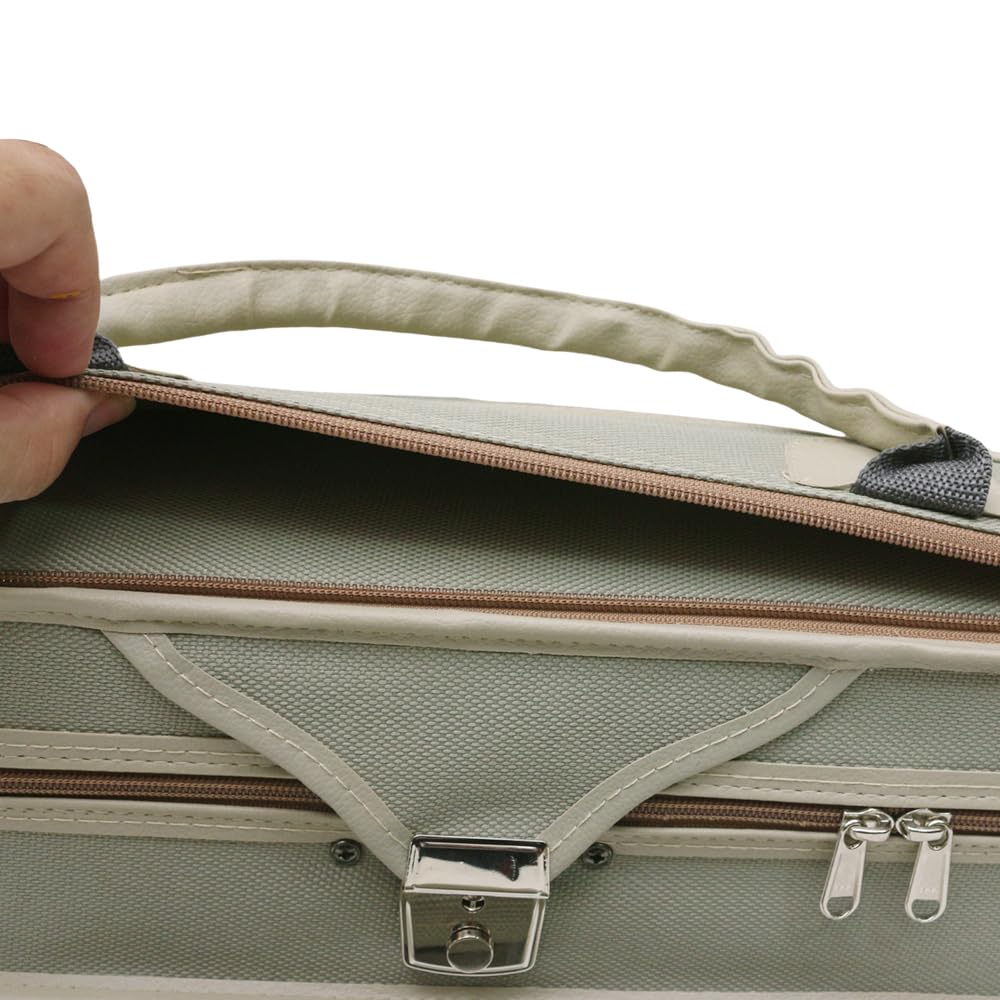 Estuche para violín 4/4 de tamaño Completo de Nailon Oxford Caja Ligera Correas de Hombro Ajustables Bolsa de violín de Viaje (Verde Guisante)