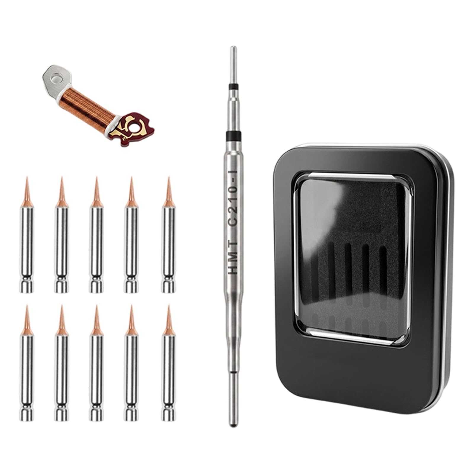 Mekalero Pointed Tip Soldering Iron Welding Tip Integrated Head For C210 Series Solder Station Electronics Work Replaceable