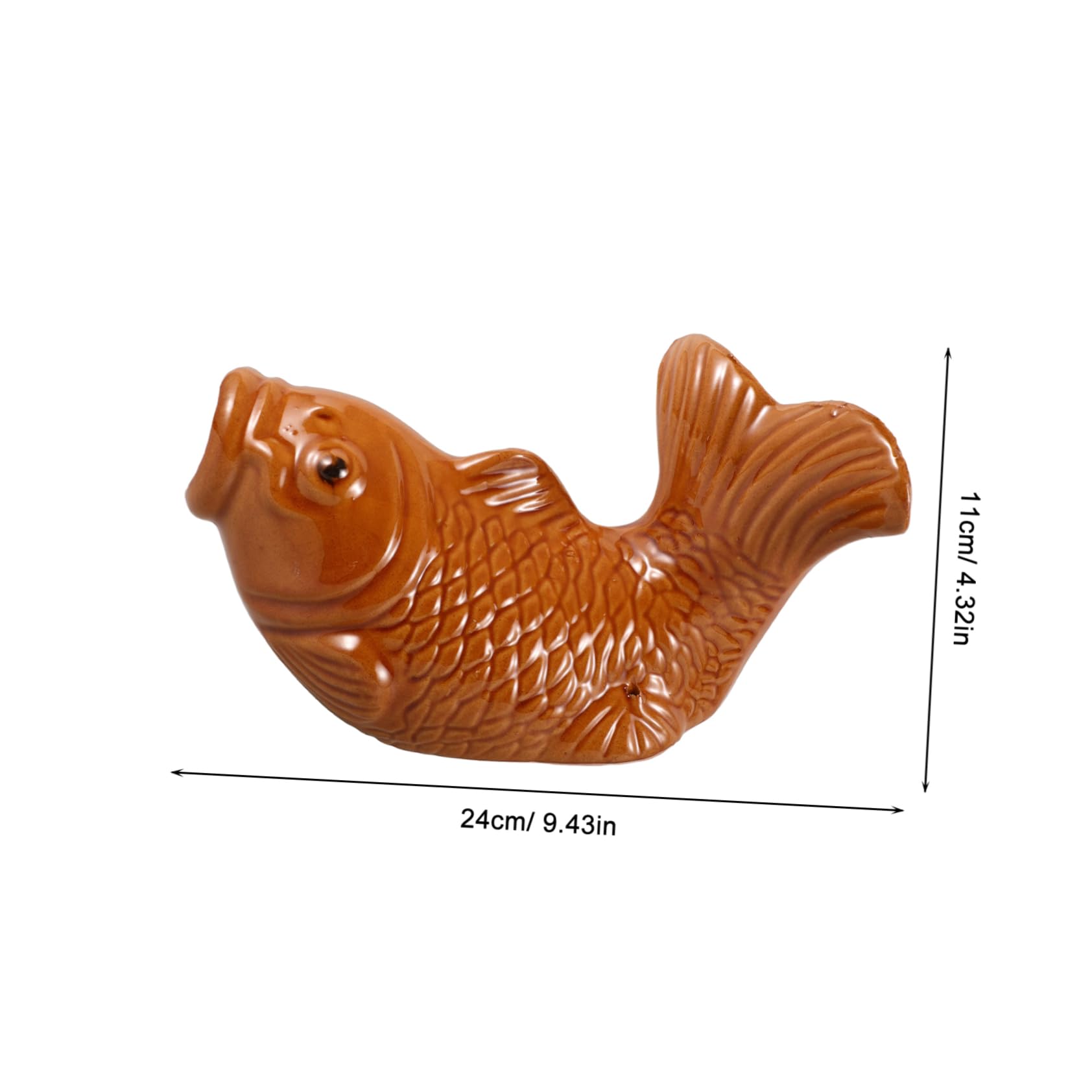 Cabilock Fontana Decorativa Ceramica con Spout Pesce per Giardino e Balcone Accessorio per Circolazione Stile Naturale per Piante e Laghetti