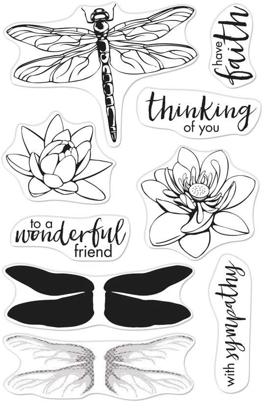 CM326 Clear Stamp Set, Color Layering Dragonfly, 4" x 6"