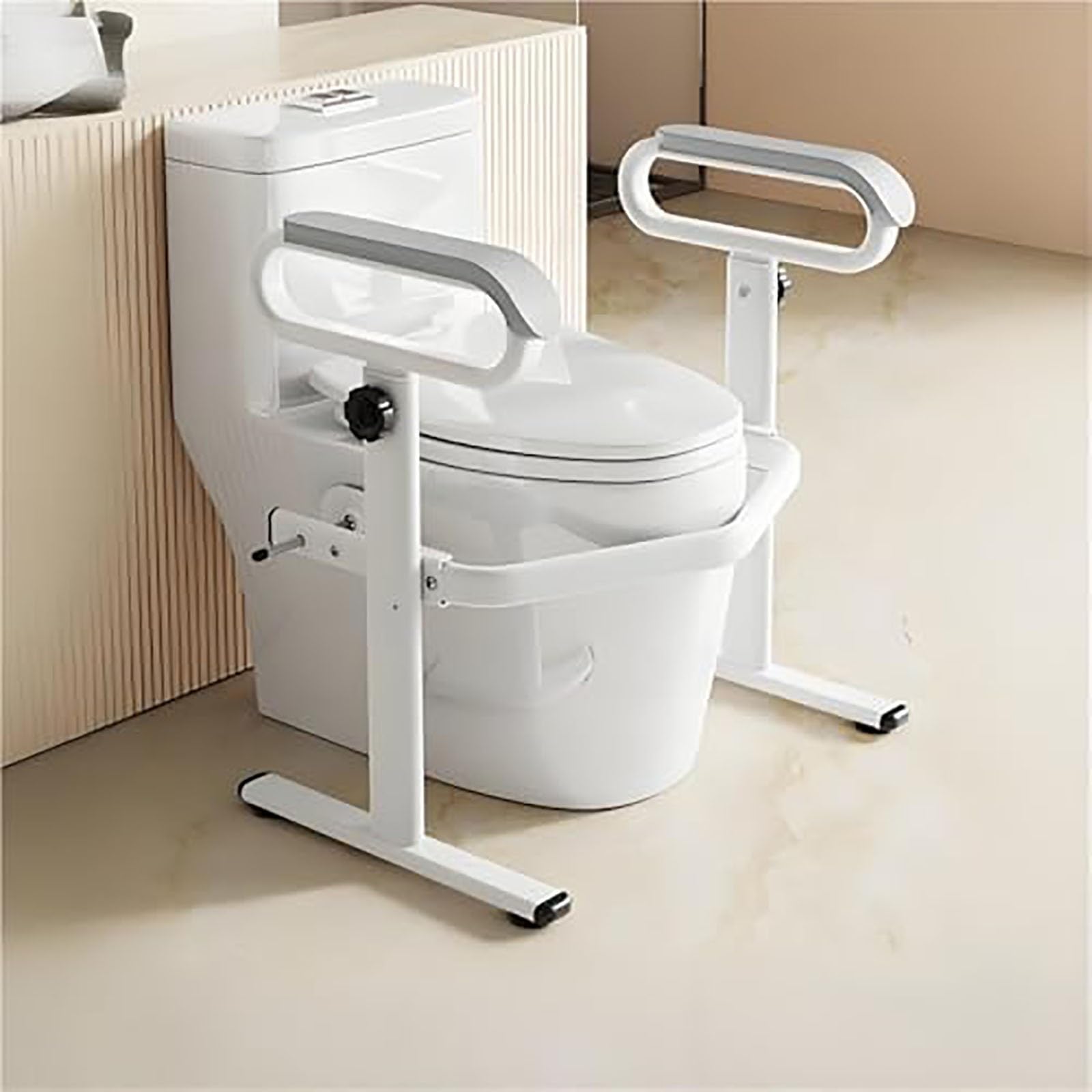 Rampe de toilette pliable pour sécuriser la salle de bain senior