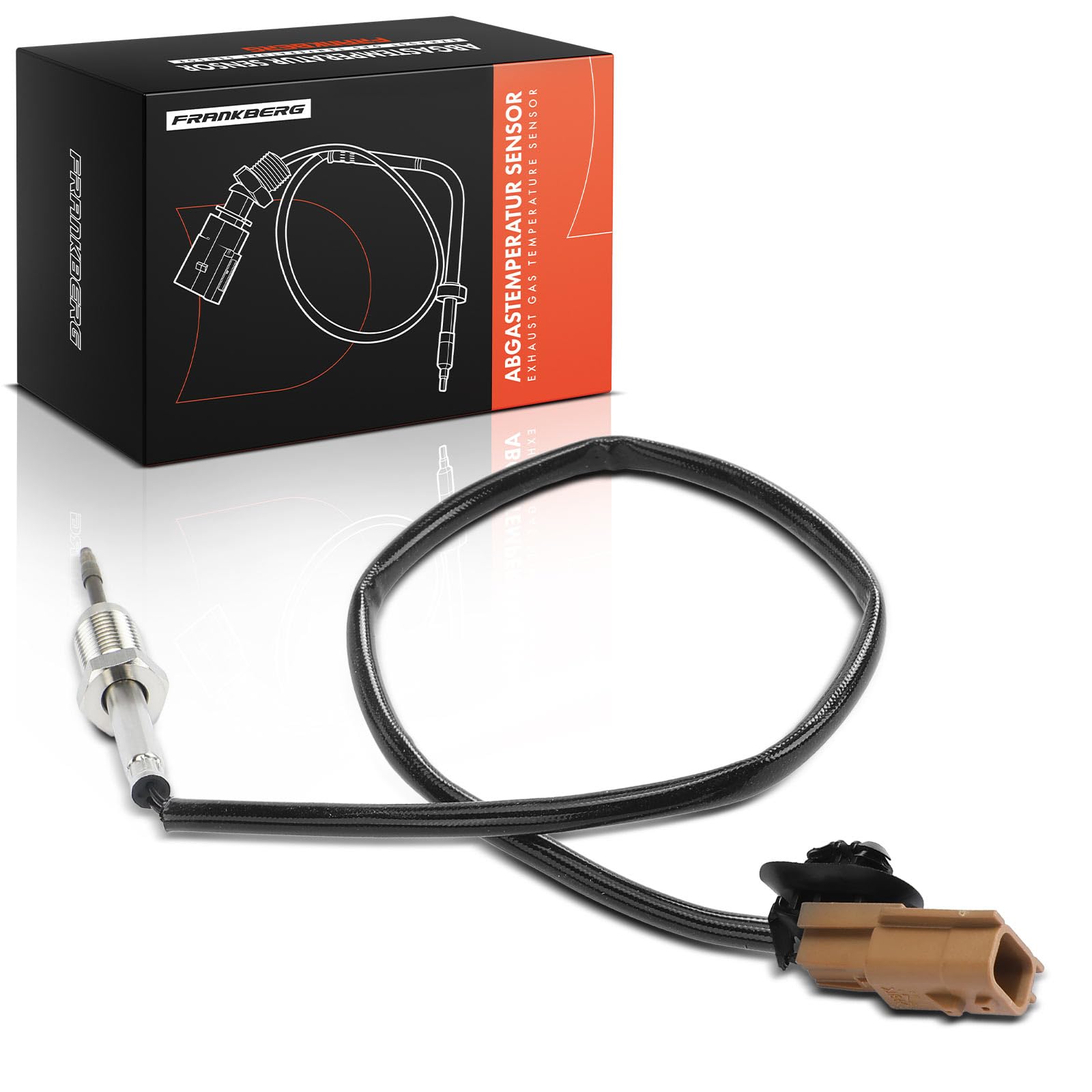 Frankberg Sensor de temperatura de los gases de escape antes del turbocompresor. 2 Polos Compatible con Grand Scénic II JM0/1 Grand Scénic III Laguna II BG0/1 M.e.g.a.n.e CC EZ0/1 Replace# 8200626456