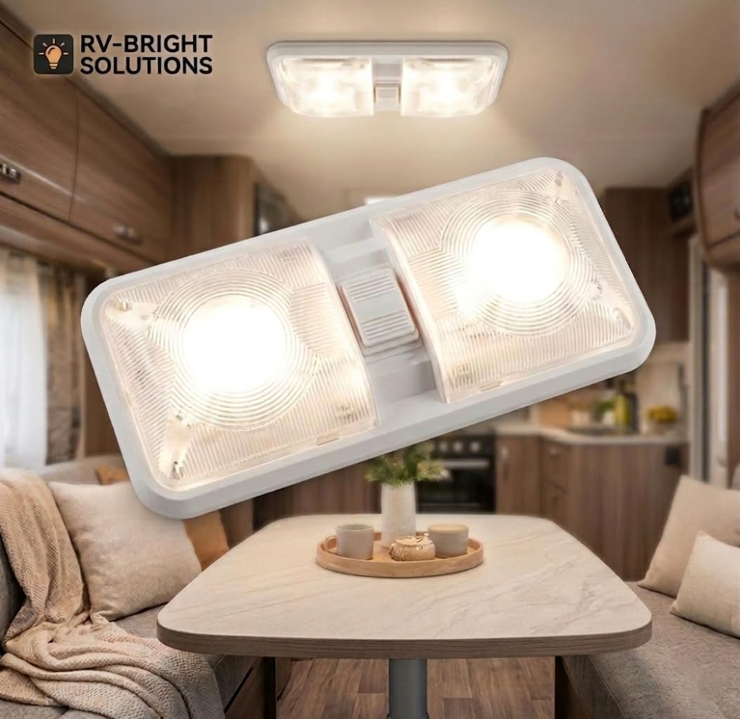 5 Pack 12V LED RV Interior Lights, 4500K Neutral White LED Dome Light for RV Camper Interior, 12 Volt Interior LED Lights for Trailer Motorhome Boat, 12V LED Light