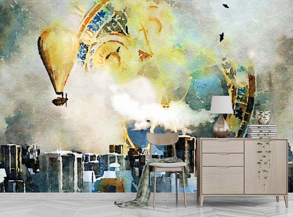 Poster Géant Mural Paysage Montgolfière pour Chambre Adulte