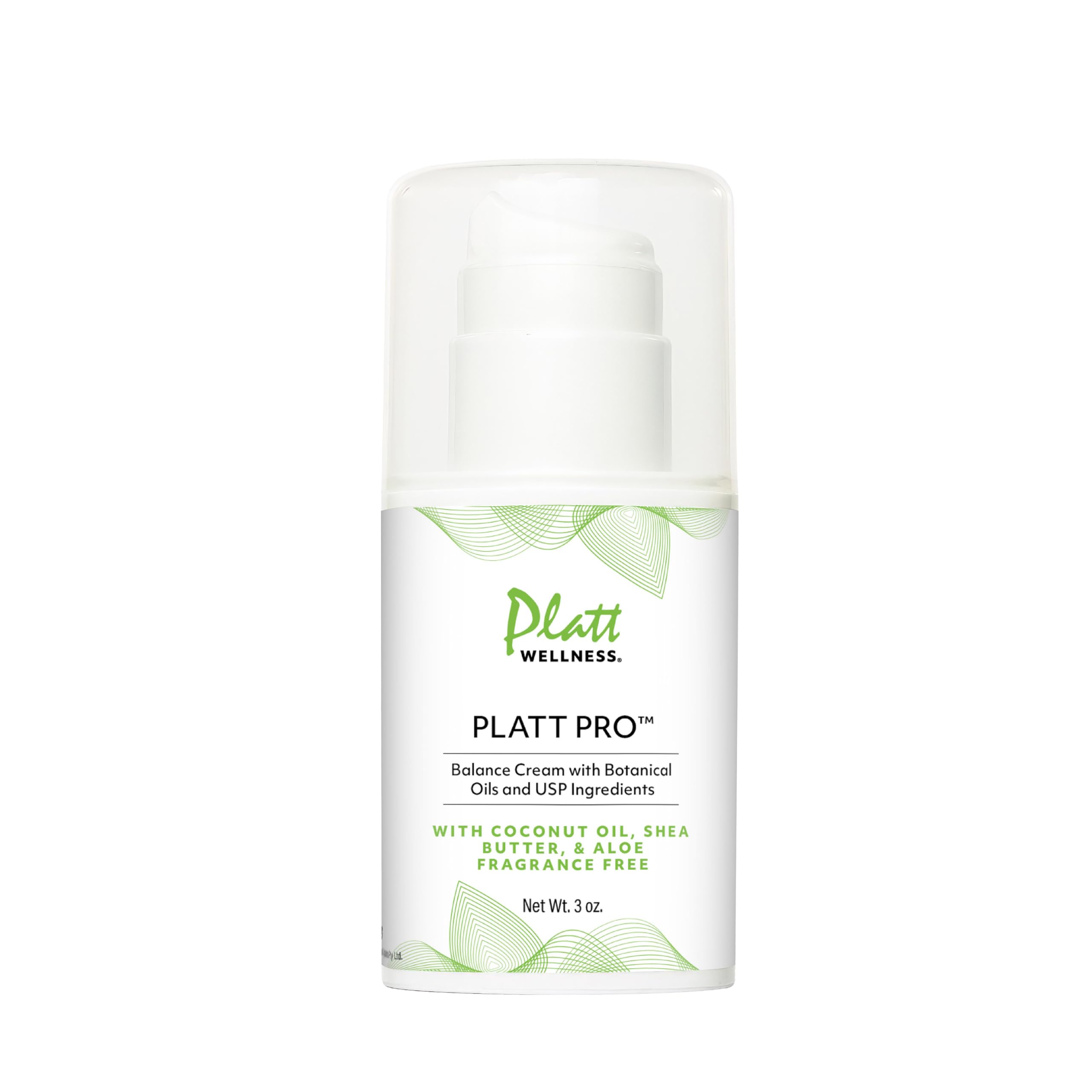 Platt Pro Balance Cream with Botanical Oils and USP Ingredients – 5% Progesterone, Fragrance-Free, Non-GMO, 3 Ounce