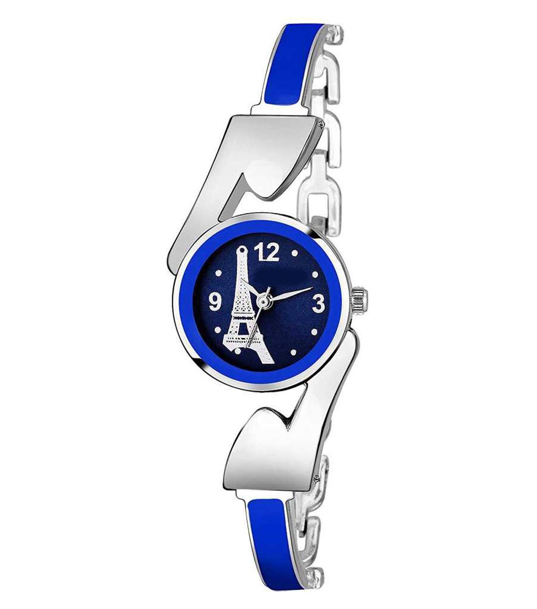 NiyatiFab Stylish Blue and Silver Eiffel Tower Design Fancy and Attractive Watch Watch - for Girls (B07ML8J1N5) Amazon Price History, Amazon Price Tracker