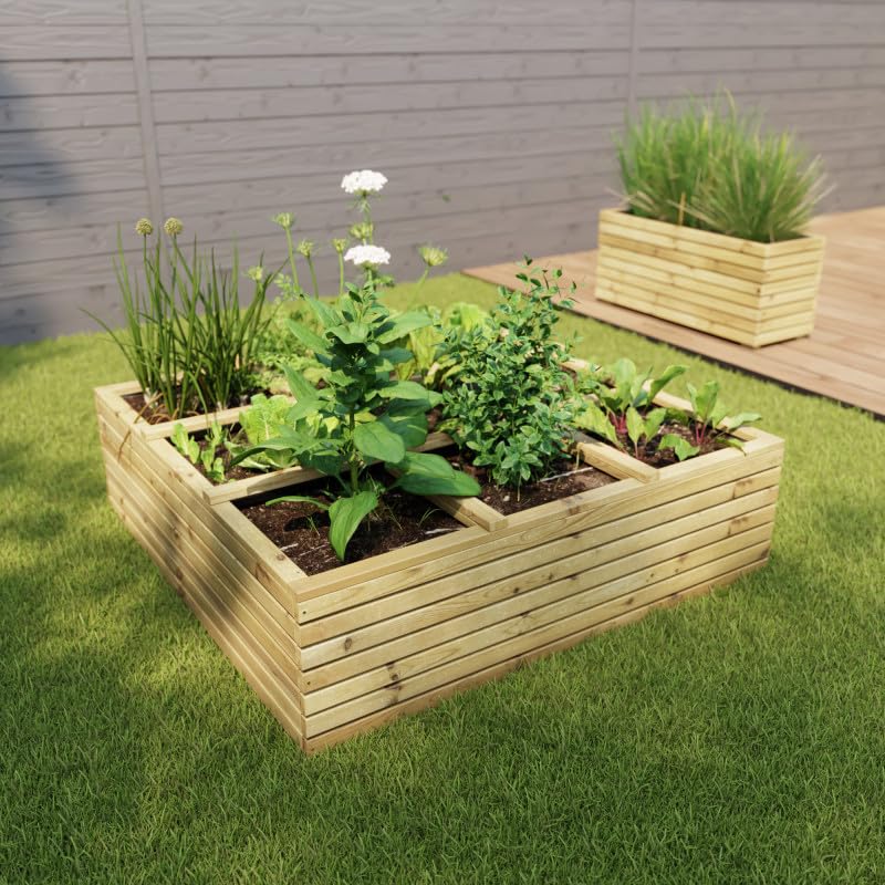 Carré Potager en Bois 380L Horizon - 115 x 84 x 32 cm - Cerland