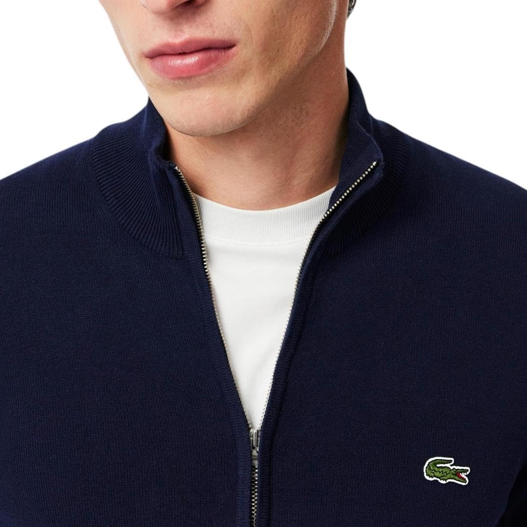 Lacoste Men's Zipped High Neck Cotton Sweater