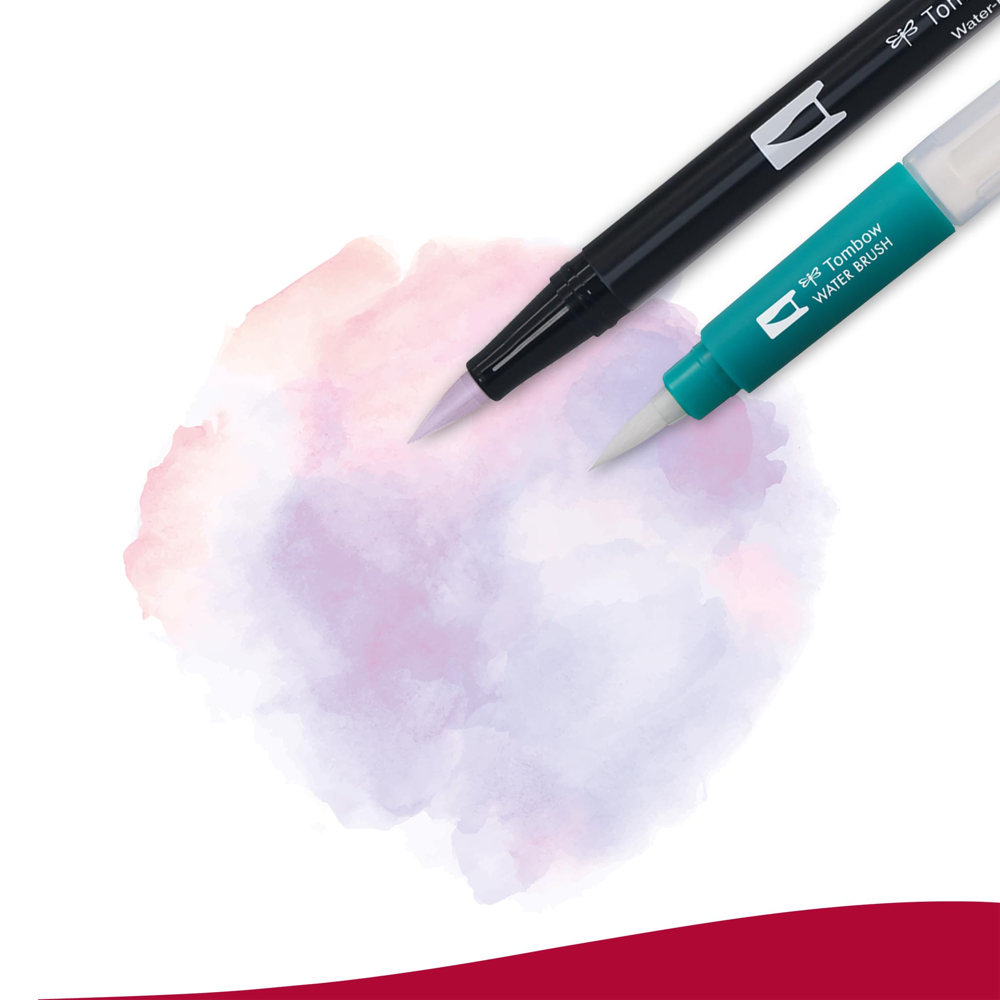 Tombow Urban zestaw do liternictwa, kaligrafii i pisaków ręcznych z pisakami pędzelkowymi Fudenosuke Brush Pen ABT Dual Brush Pen wraz z pędzlem do zbiornika na wodę i instrukcją od Iván Caiña