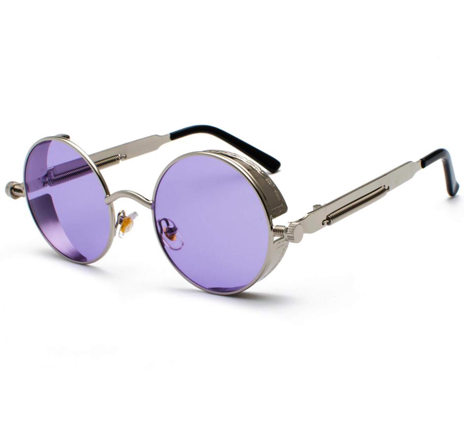 Acsefire Men's C22 Non-Polarized Retro Round Sunglasses For Wo Steampunk Sunglasses With Uv400 Protection