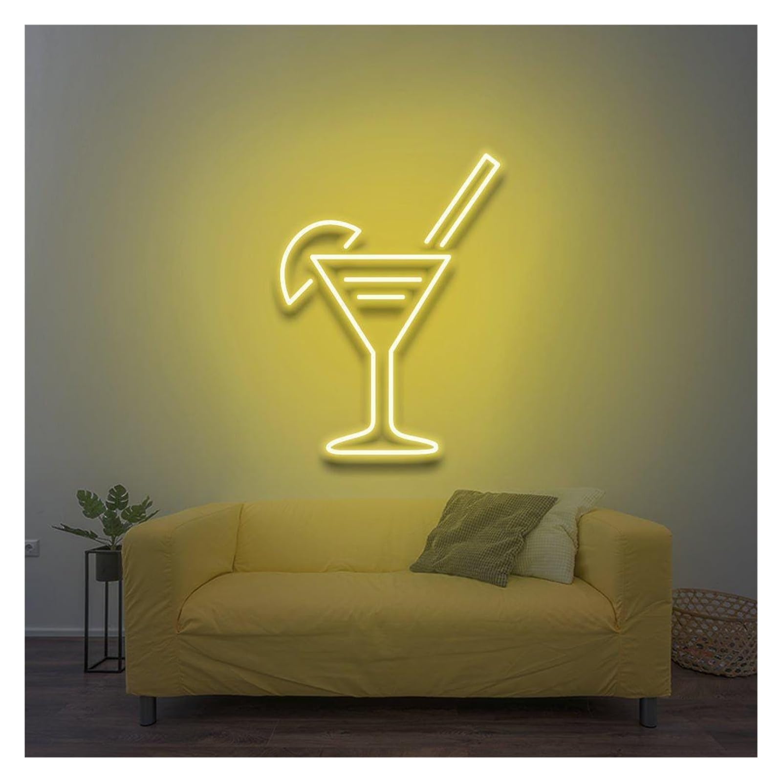 RONGCH Hanging Art Signs Cocktail Neon Sign Home Wall Decor Party Bar Storefront Window Display Business Entrance Room Dorm Beauty 48cm