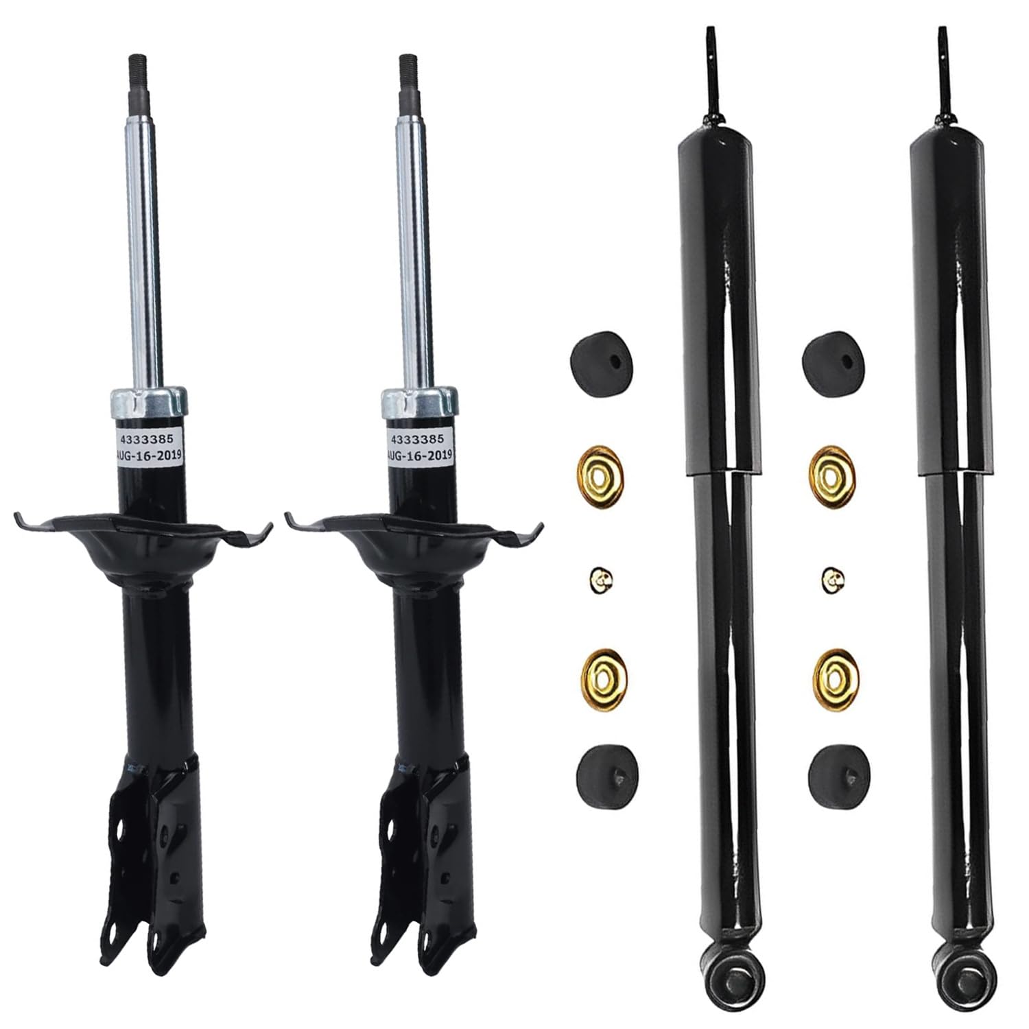 Detroit Axle - 4pc Shock Absorbers for 2004 2005 2006 Scion xA xB