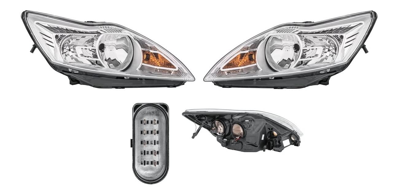 Set Fari Anteriori per Focus MK2 Restyling 2007-2011 H7/H1 con Motore