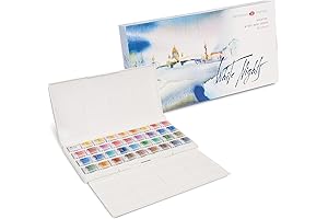 Extra Fine Artists Grade Professional Watercolor Set: 36 Full 2.5ml Pans for...