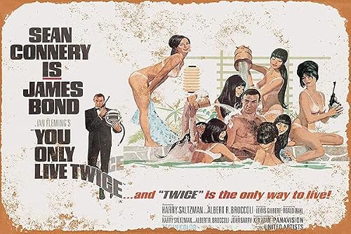 You Only Live Twice Retro Tin Sign