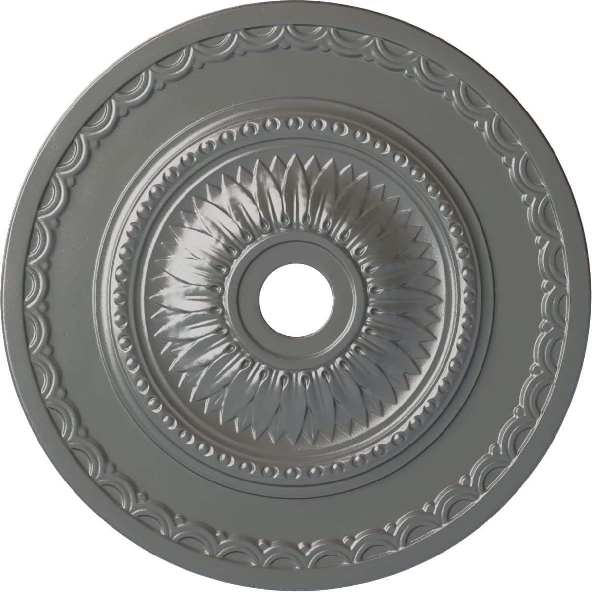 Ekena Millwork Sunflower Ceiling Medallion, Silver