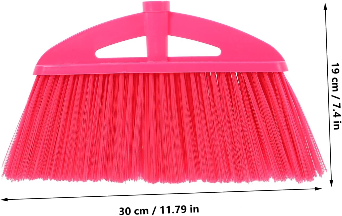 Beavorty 2Pcs Durable Broom Head Replacement Angled Plastic Sweeper Broom Head for Efficient Lobby Home Office and Garage Cleaning