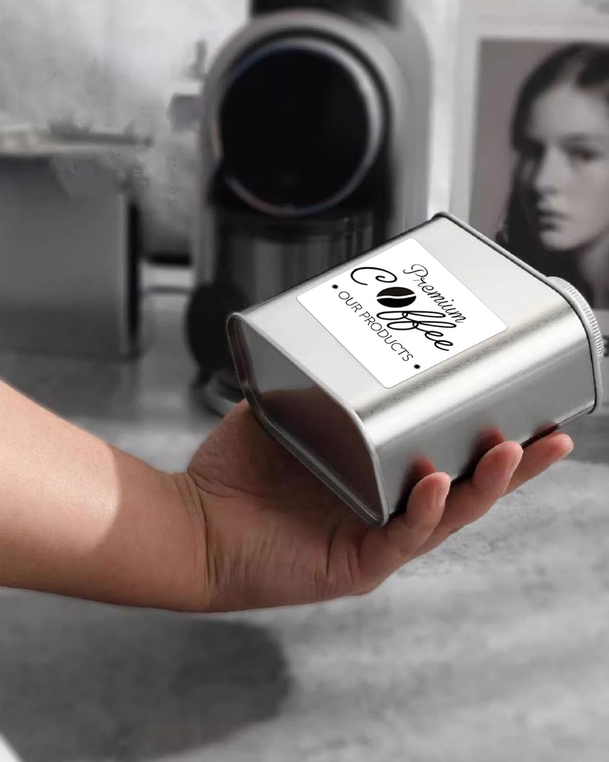 2 inch Square Thermal Labels for T50M/M100/M110/M220/M260 Label Maker, Thermal Printer Labels for Barcode, Shipping, Customized, Direct Thermal Stickers 140 PCS/1 Roll, White - Image 5