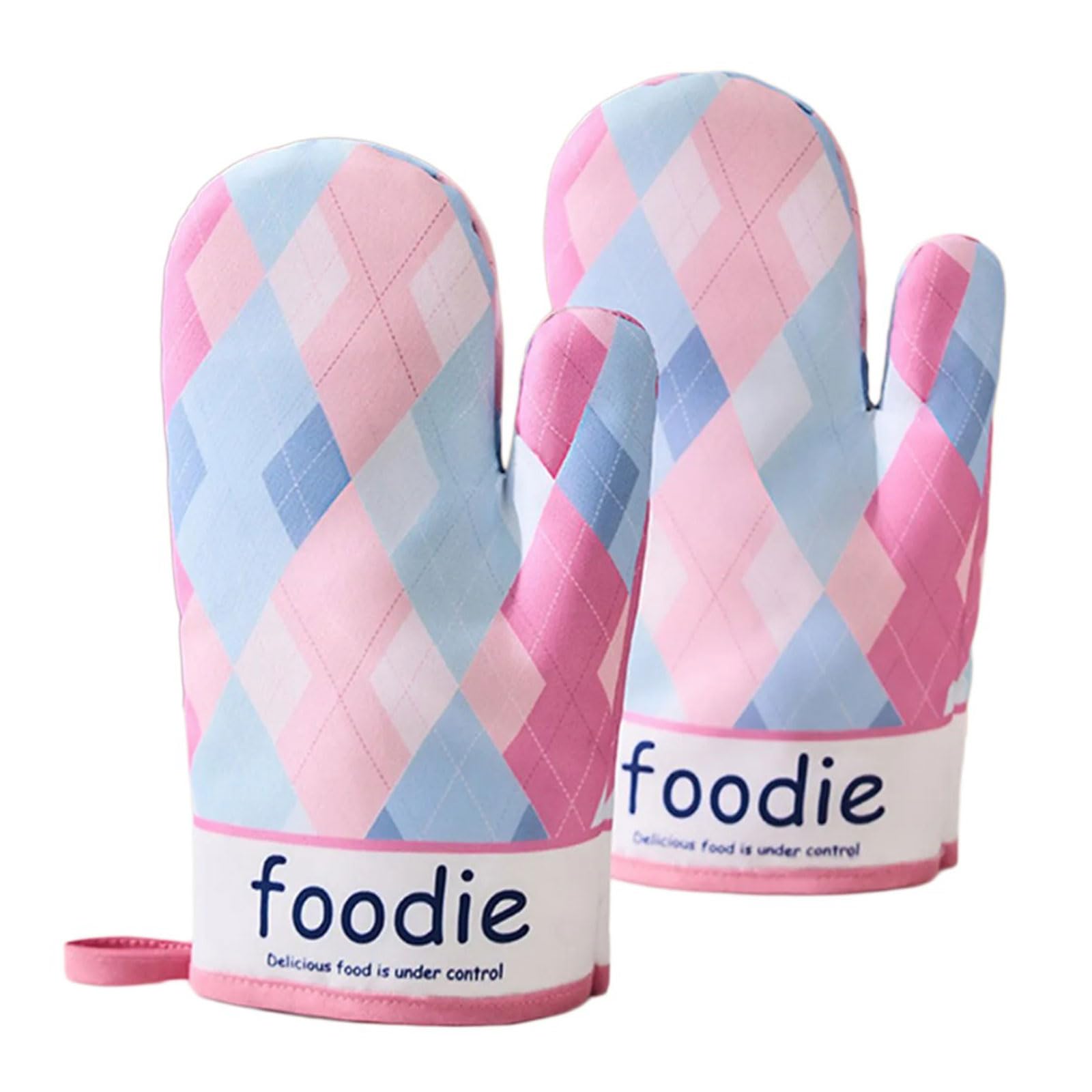 1Pair Oven Gloves NonSlip Microwave Gloves Highly Temperature Protections Oven Mitts Baking Mat Enduring Cooking