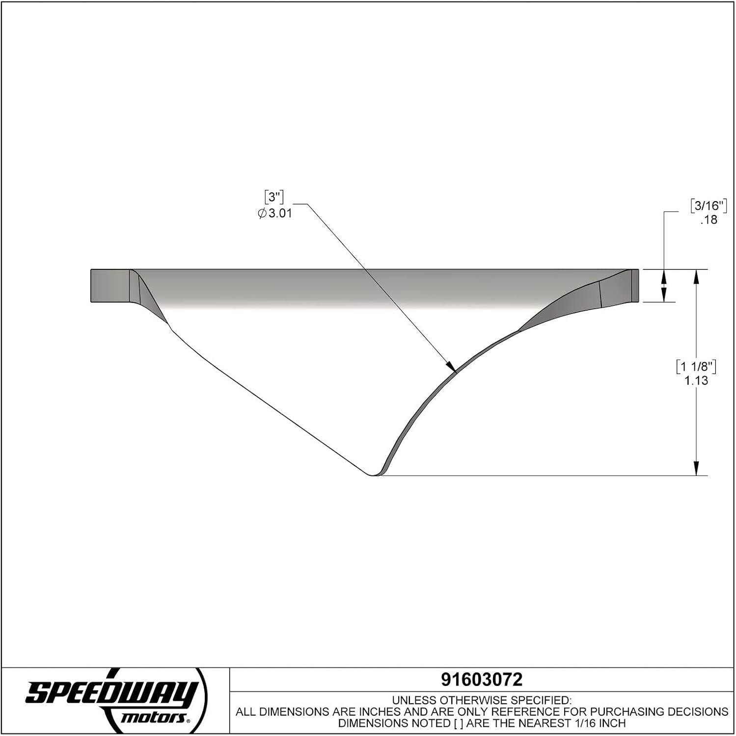 Speedway Motors Weld-On Axle Housing Tie-Down Bracket, 3 Inch O.D. - Secure Transportation for Race Cars - Eliminates Need for Axle Straps - 7 Gauge Steel Construction