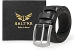 BELTER Leather Belt Mens Leather Belts Mens Belts 100% Full Grain Leather Jeans Belt Men for Casual,Cowboy & Work Wear