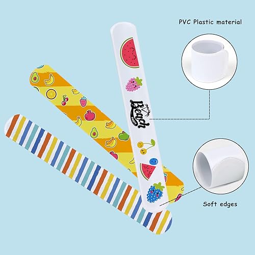 Miniatura 3 de LOMIMOS 42 pulseras en blanco, pulseras de bricolaje, regalos de fiesta para niños, proyectos de manualidades y pintura