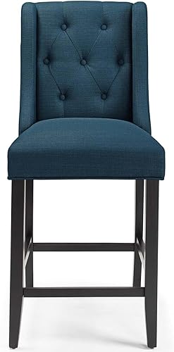 Miniatura 7 de Modway Baronet - Taburete de bar tapizado (2 unidades), color gris claro