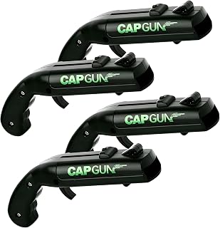 Cap Gun Bottle Opener,Funny Shooting Gun Creative Opener for Family Gatherings Party Games Bar Outdoor BBQ,Cool Gifts for Father's Day Birthday Christmas (4, Black)