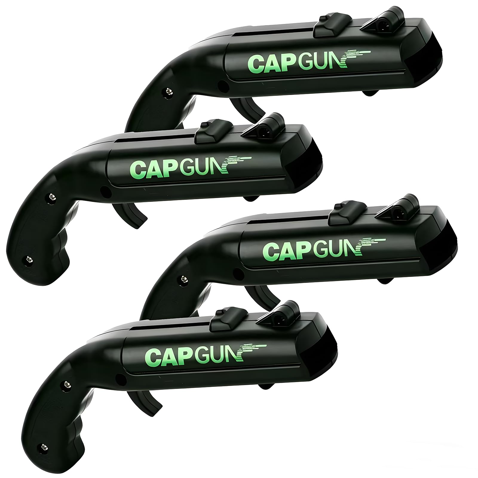 Cap Gun Bottle Opener,Funny Shooting Gun Creative Opener for Family Gatherings Party Games Bar Outdoor BBQ,Cool Gifts for Father's Day Birthday Christmas (4, Black)