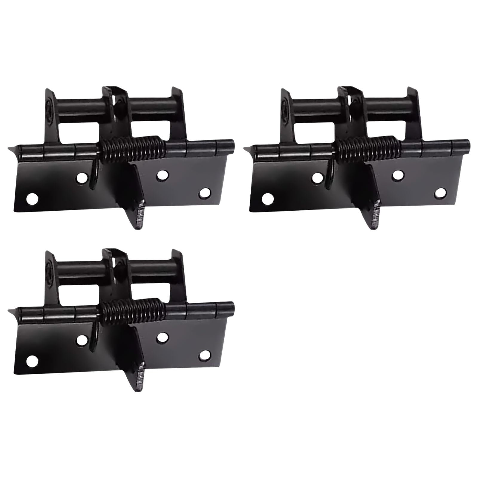 Fexxkg Black 3Pcs 90 Degree Positioning Automatic Door Hinge Self-Closing Door Hinges Heavy Duty Spring Hinge Easy Installation Easy Installation Hinges Hardware