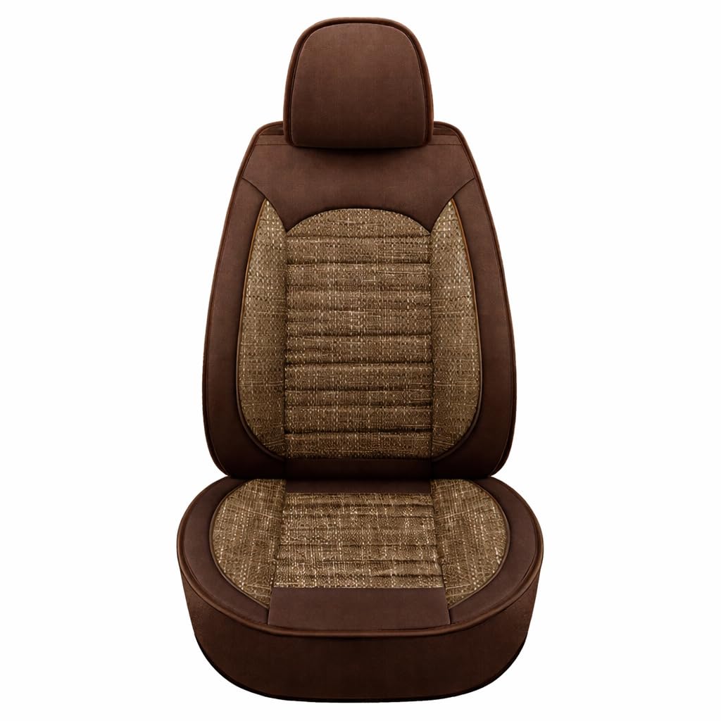 HAODQPSERTX Car Seat Covers Full Set for BMW Série 1 M140i 118i 120i 125i M135i 116i 135is 120d 120d 135i, Breathable Cotton Linen Seat Protectors Non Slip, Universal Interior Accessories